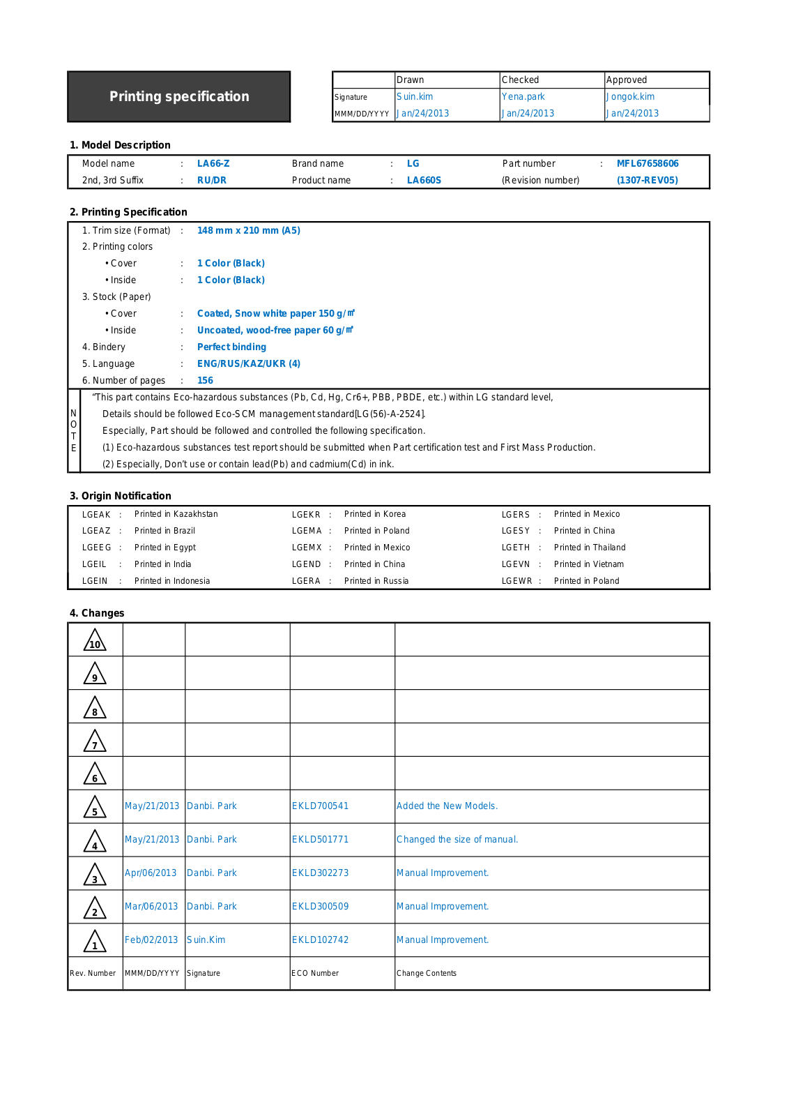 LG 32LN655V User guide