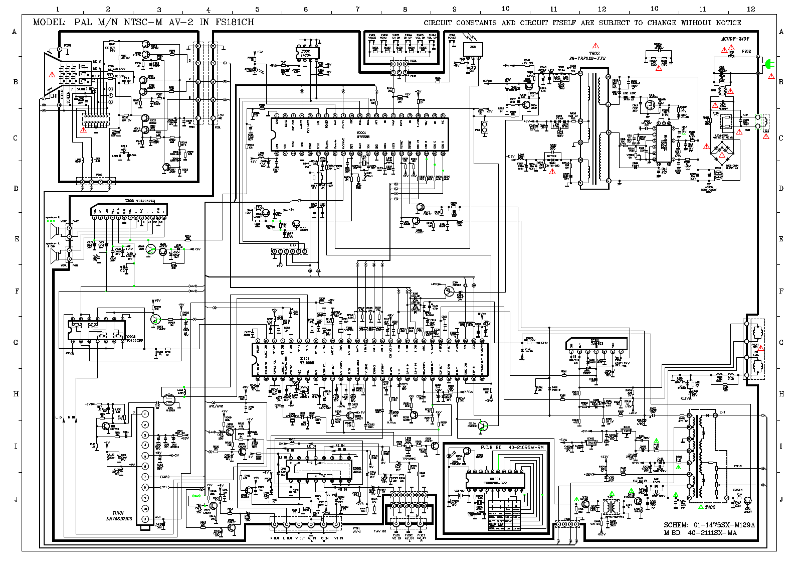 TELSTAR CTV-1418 Schematic