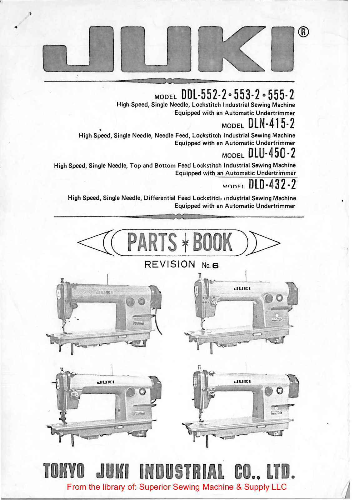 Juki DDL-552-2, DDL-553-2, DDL-555-2, DLN-415-2, DLU-450-2 User Manual - ManualMachine.com