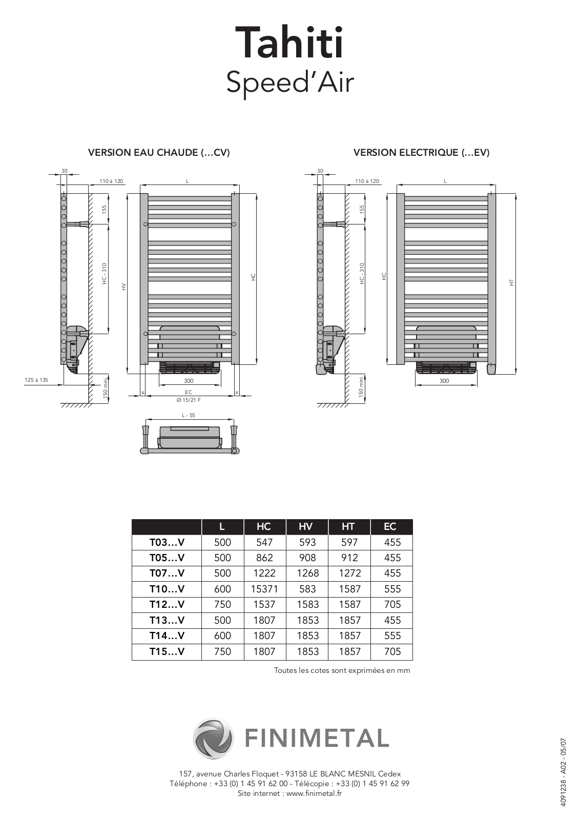 FINIMETAL TAHITI SPEED AIR User Manual