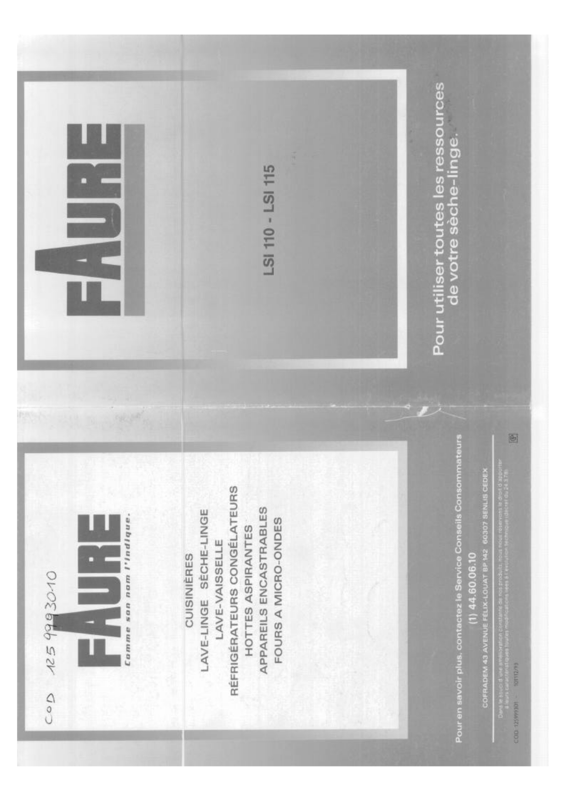 Faure LSI115 User Manual