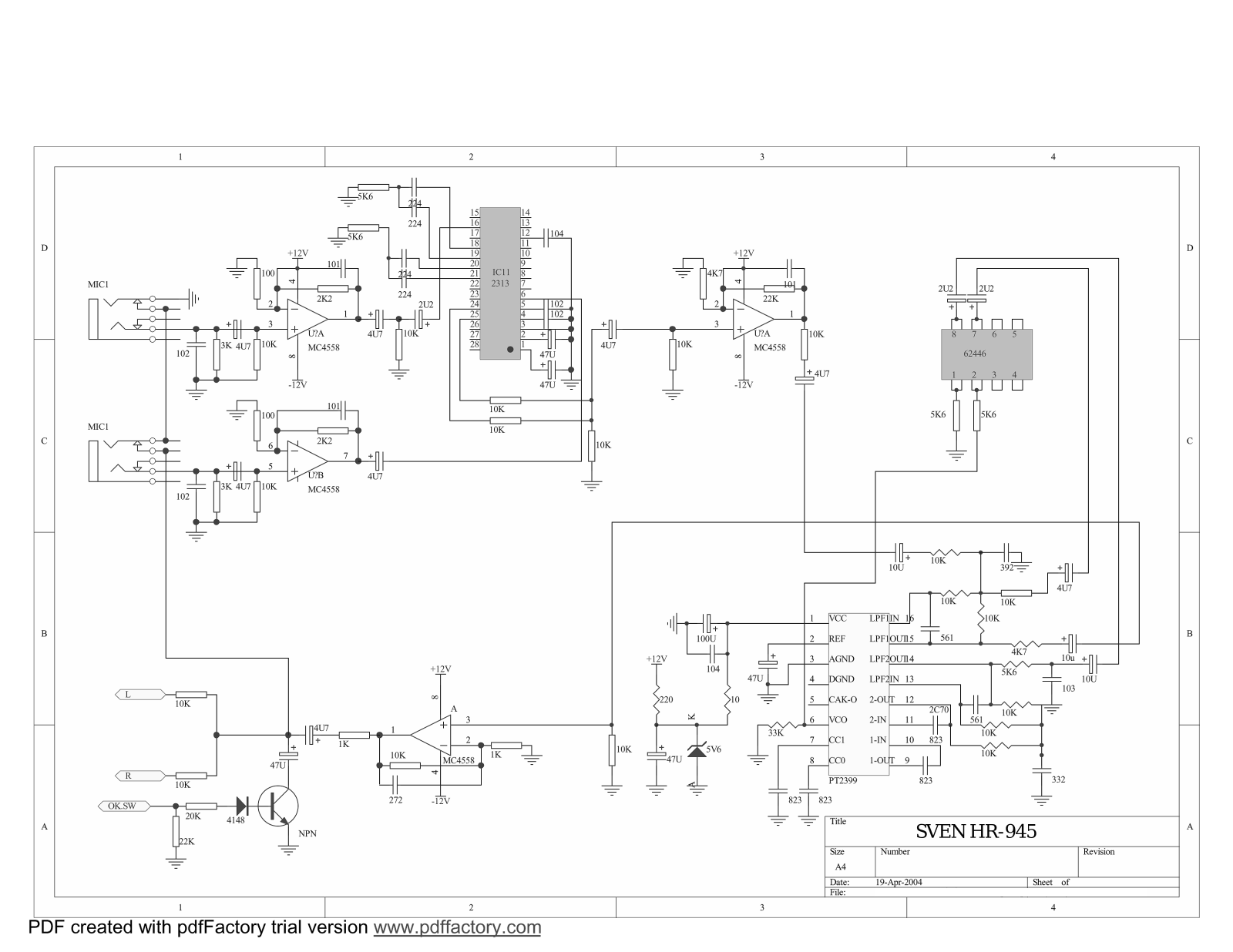 SVEN HR-945 Service Manual