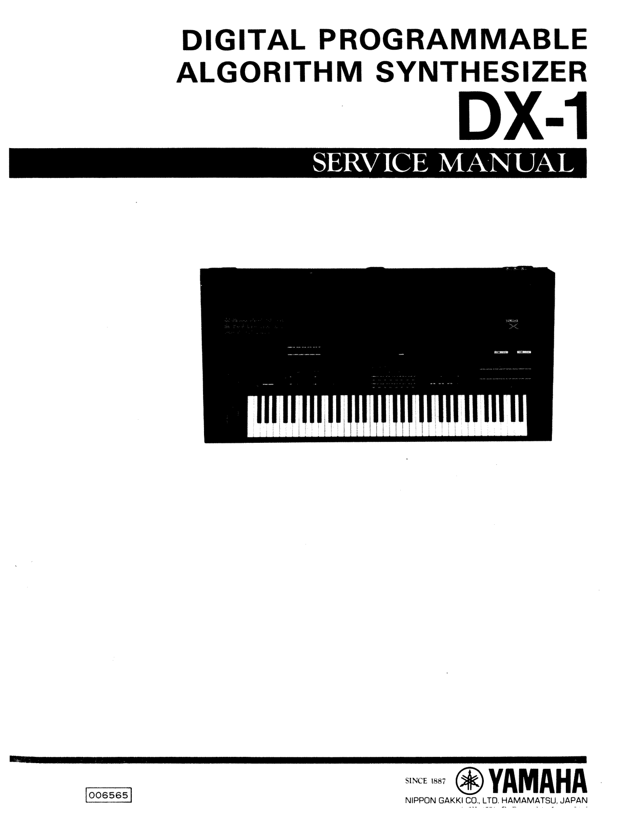 Yamaha DX-1 Service Manual 1 of 4