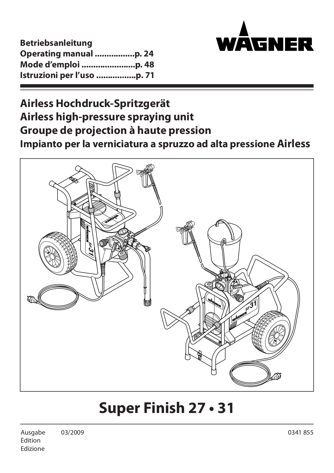 Wagner SprayTech 27 - 31 User Manual