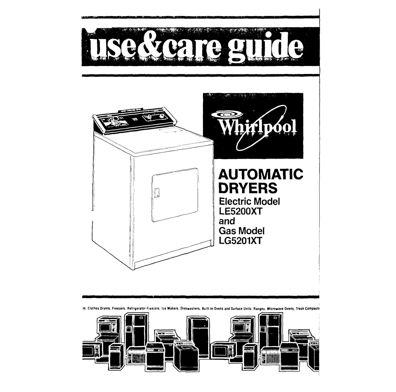 Whirlpool LE5200XTW0 Owner’s Manual