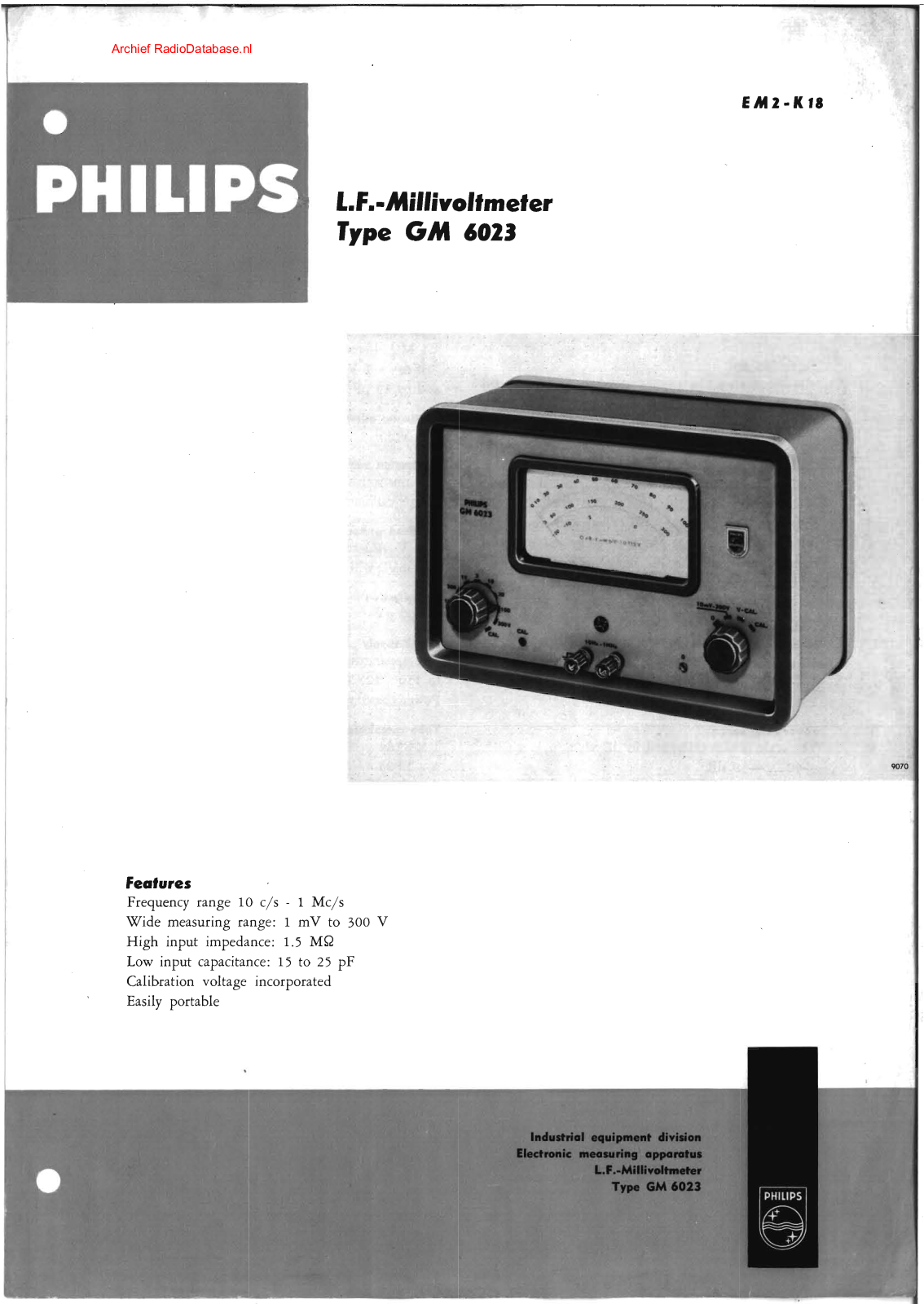 Philips GM6023 User Manual