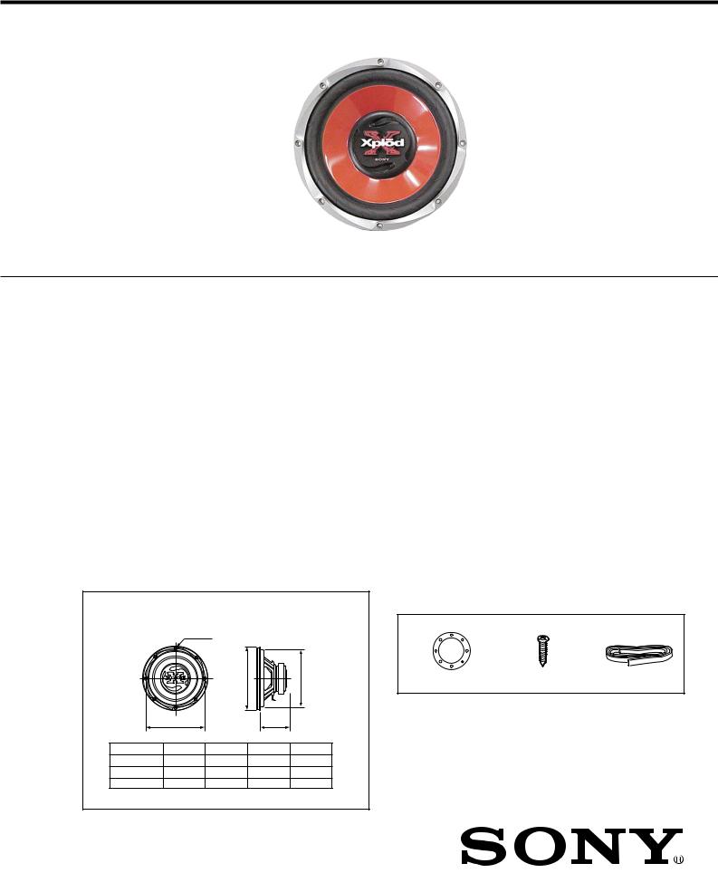 Sony XS-L1036, XS-L1236, XS-L836 Service Manual