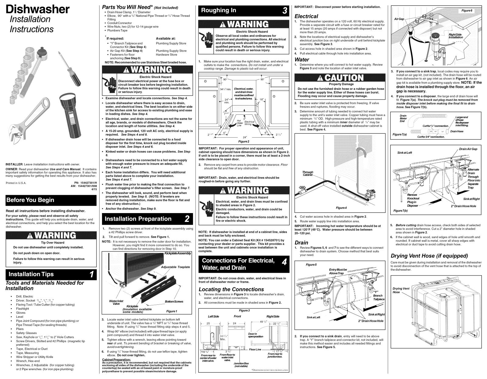 Crosley CDBEH600SB0A, CDB350NW8B, DGBD2438PF8B, DGCD2444SA0A, DGCD2444SA1A Installation Guide - ManualMachine.com