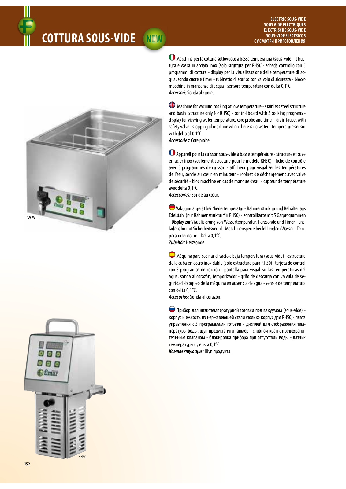 FIMAR SV-25, RH-50 Datasheet