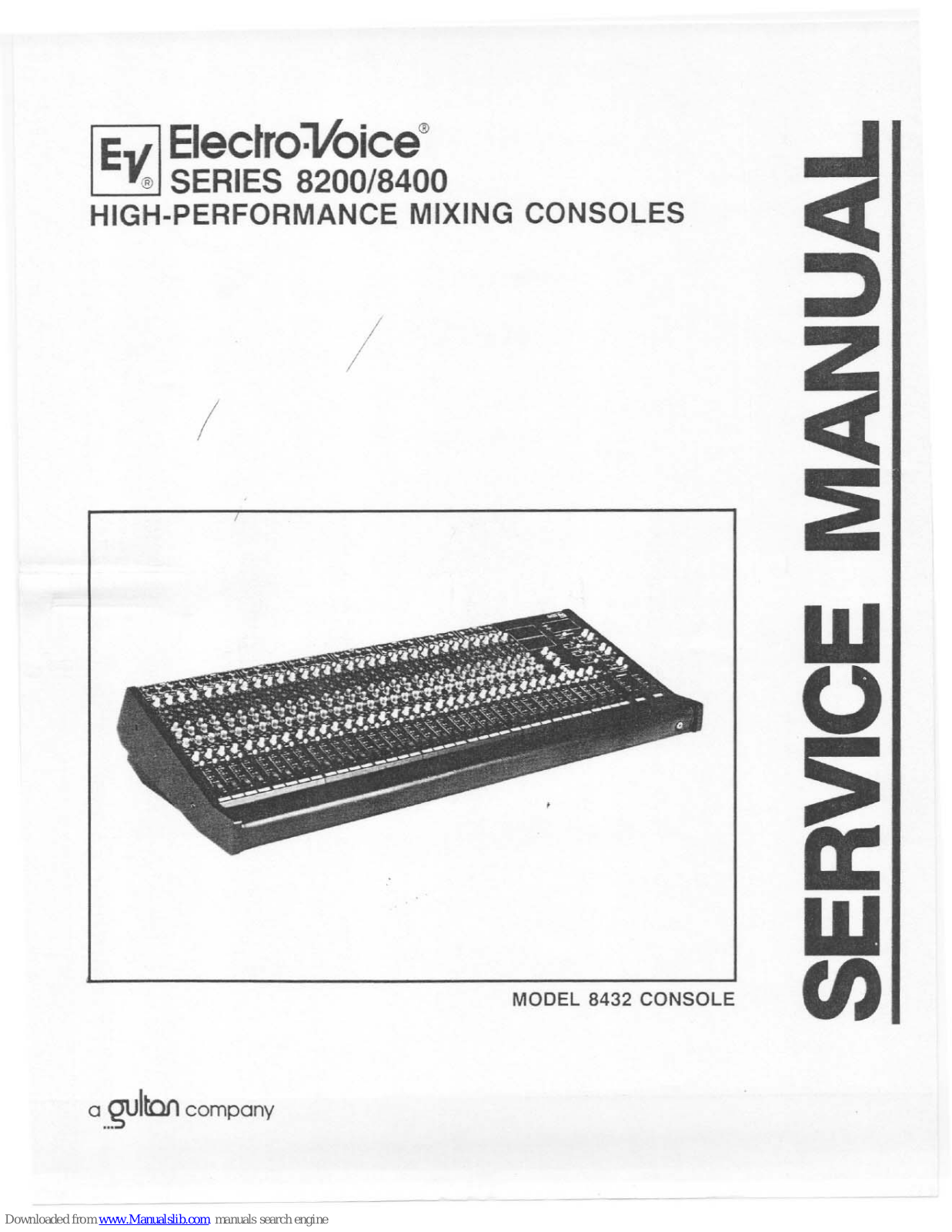 Electro-Voice 8208, 8216, 8408, 8416, 8424 Service Manual