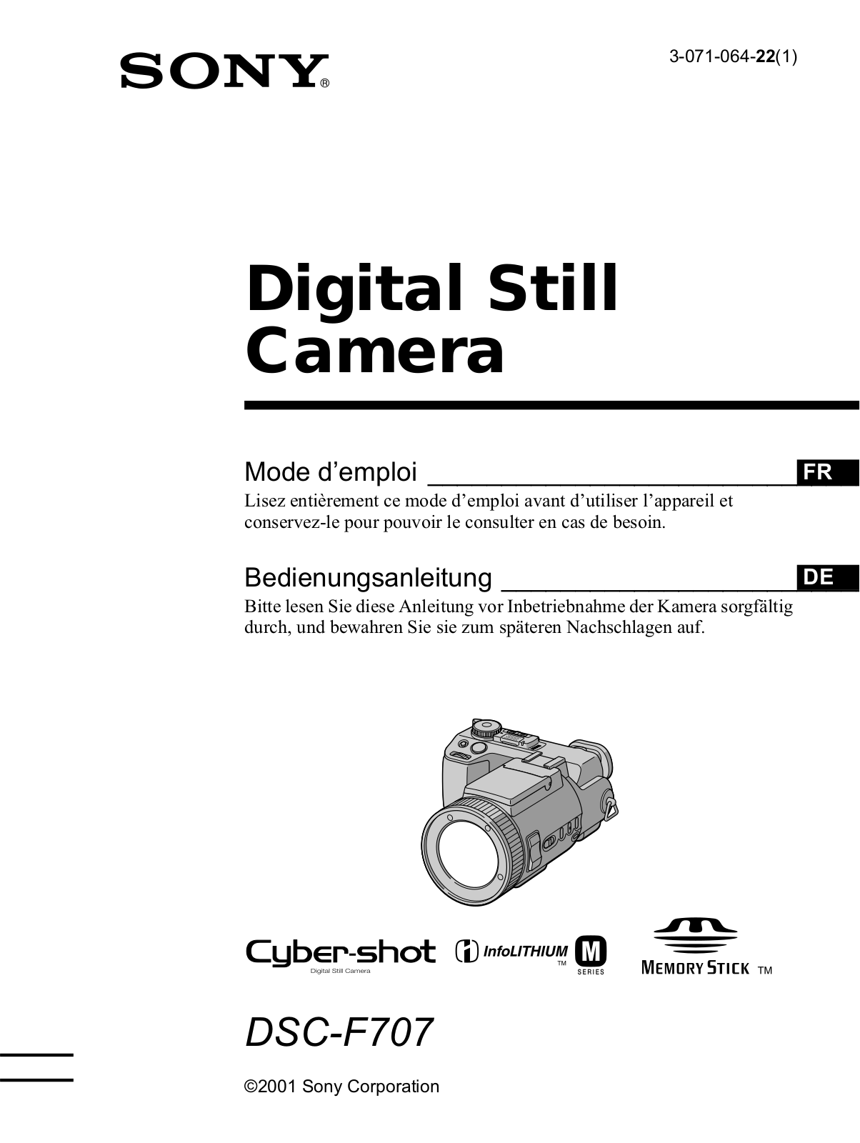 SONY DSC-F707 User Manual