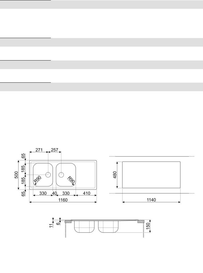 Smeg LYP116R Technical sheet