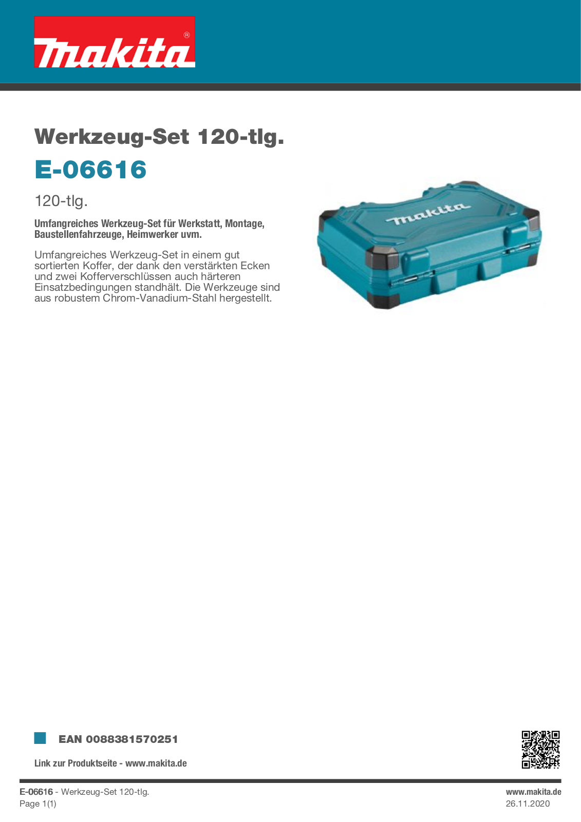 Makita E-06616 Service Manual