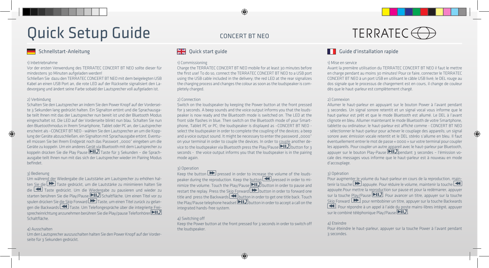 Terratec Concert BT Neo Quick start guide