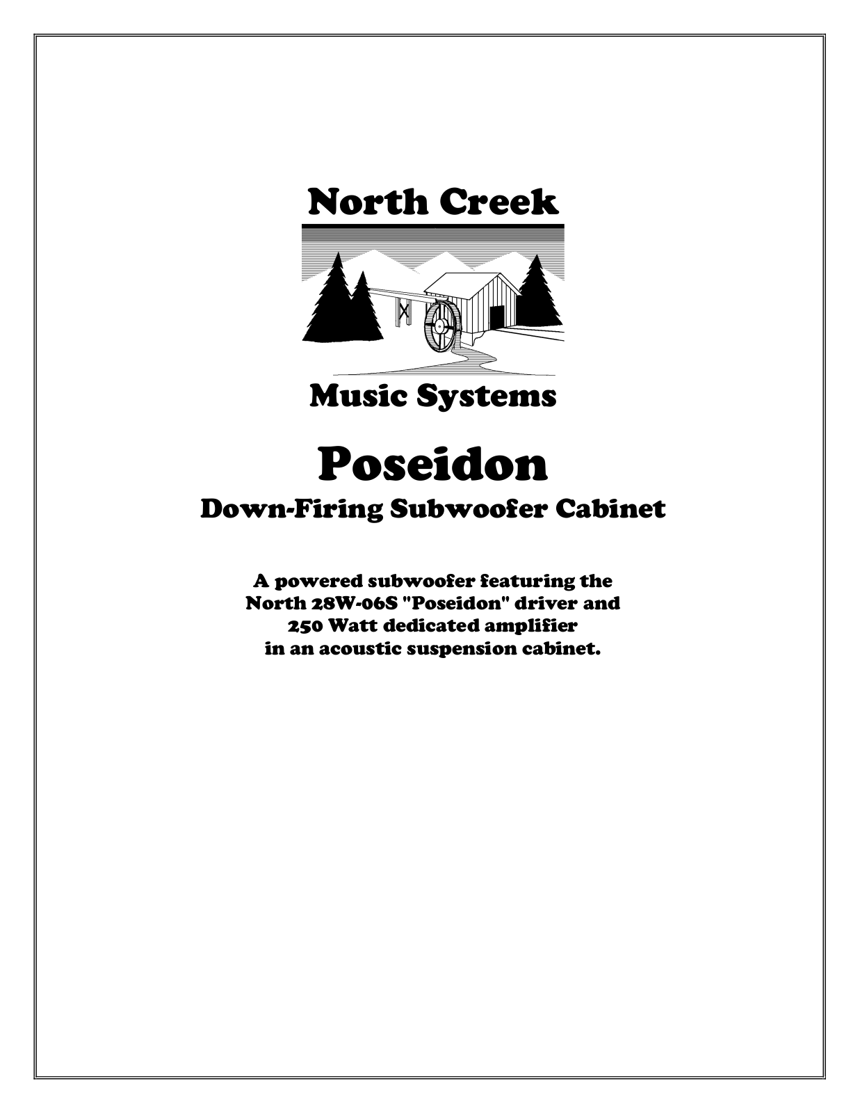 North Creek Poseidon Owners manual