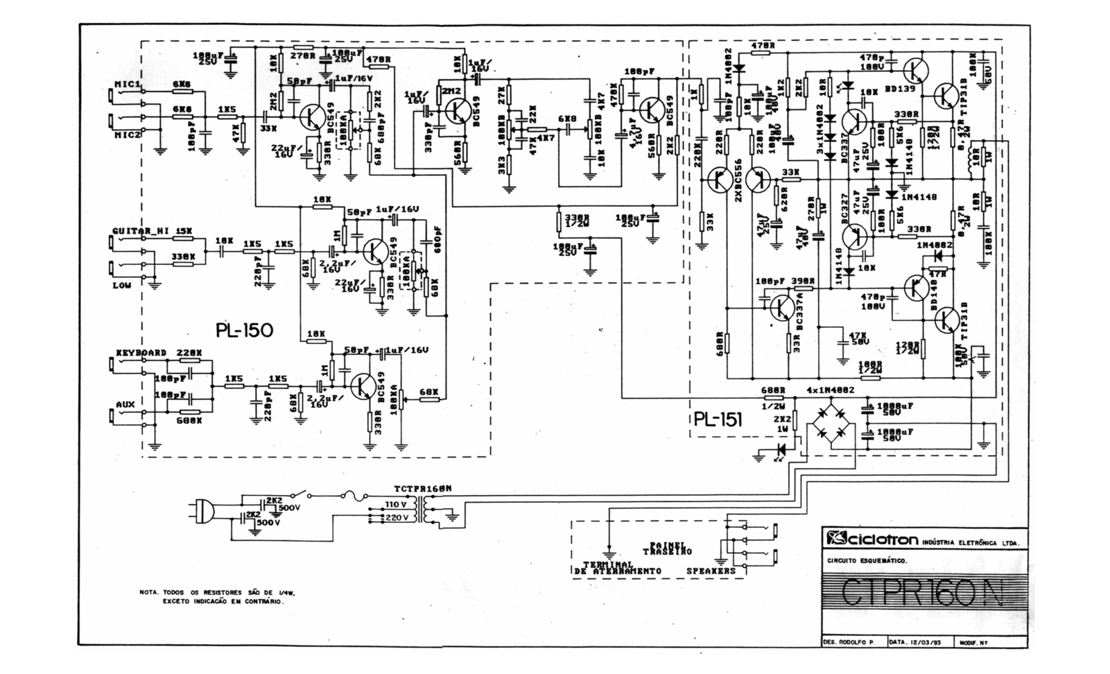 CICLOTRON CTPR 160 N Service Manual