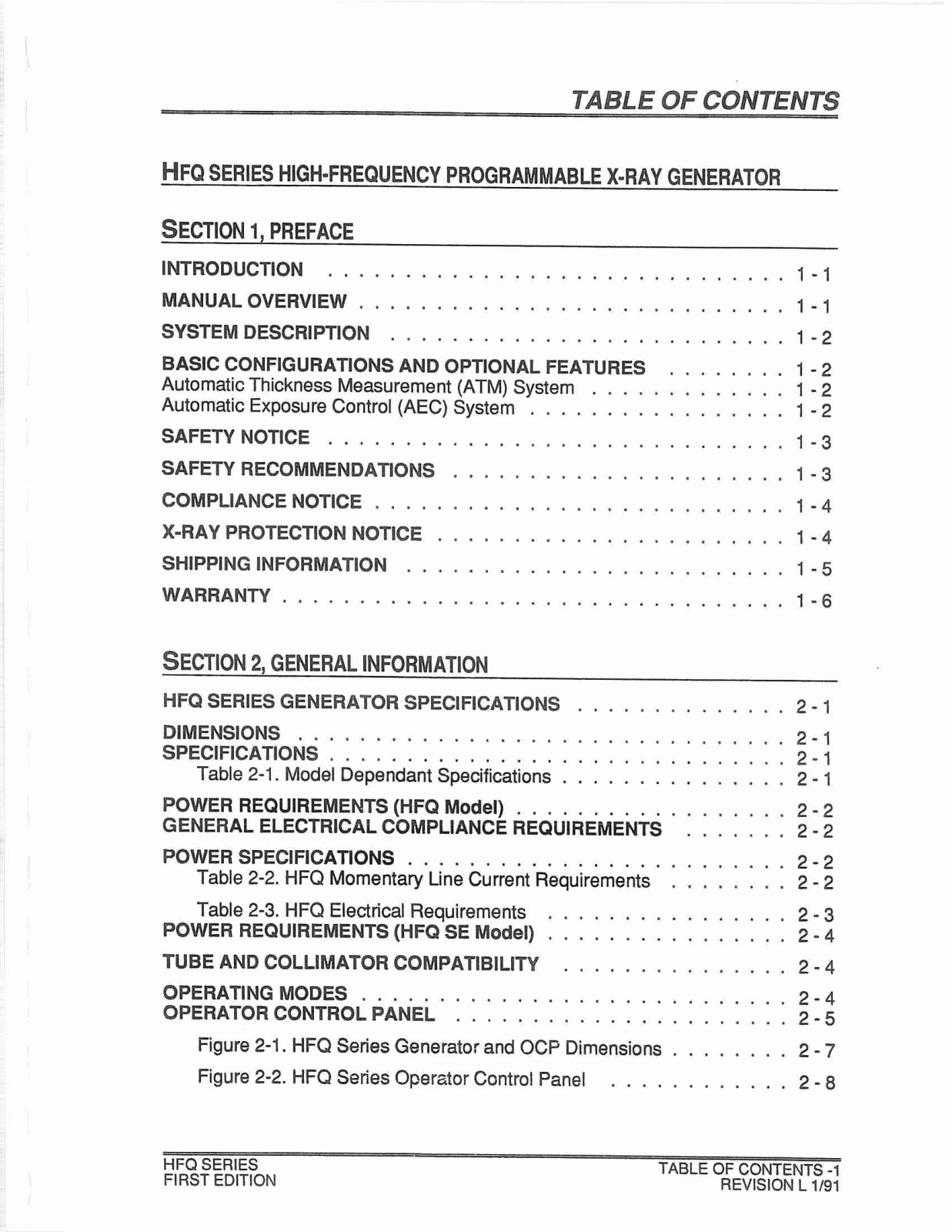 Bennett HFQ 300, HFQ 450, HFQ 600 User Manual