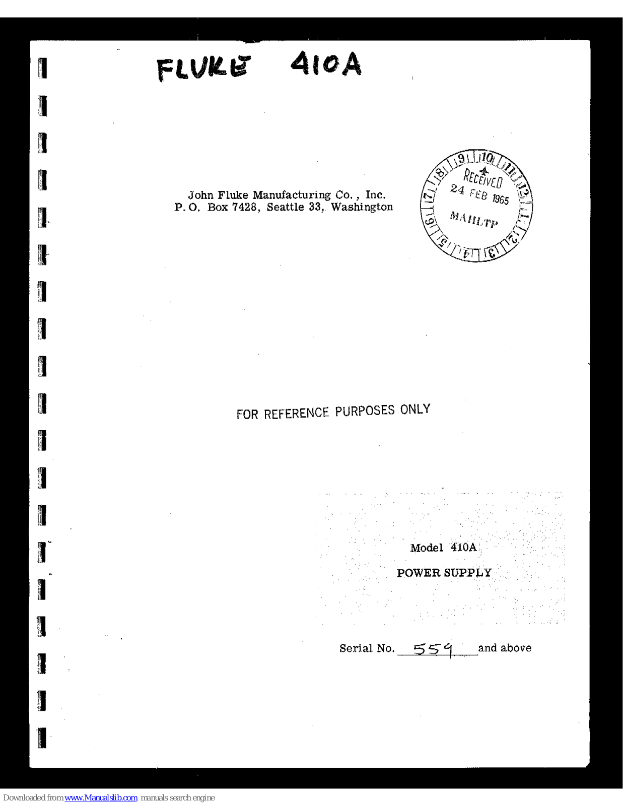 Fluke 410A User Manual - ManualMachine.com