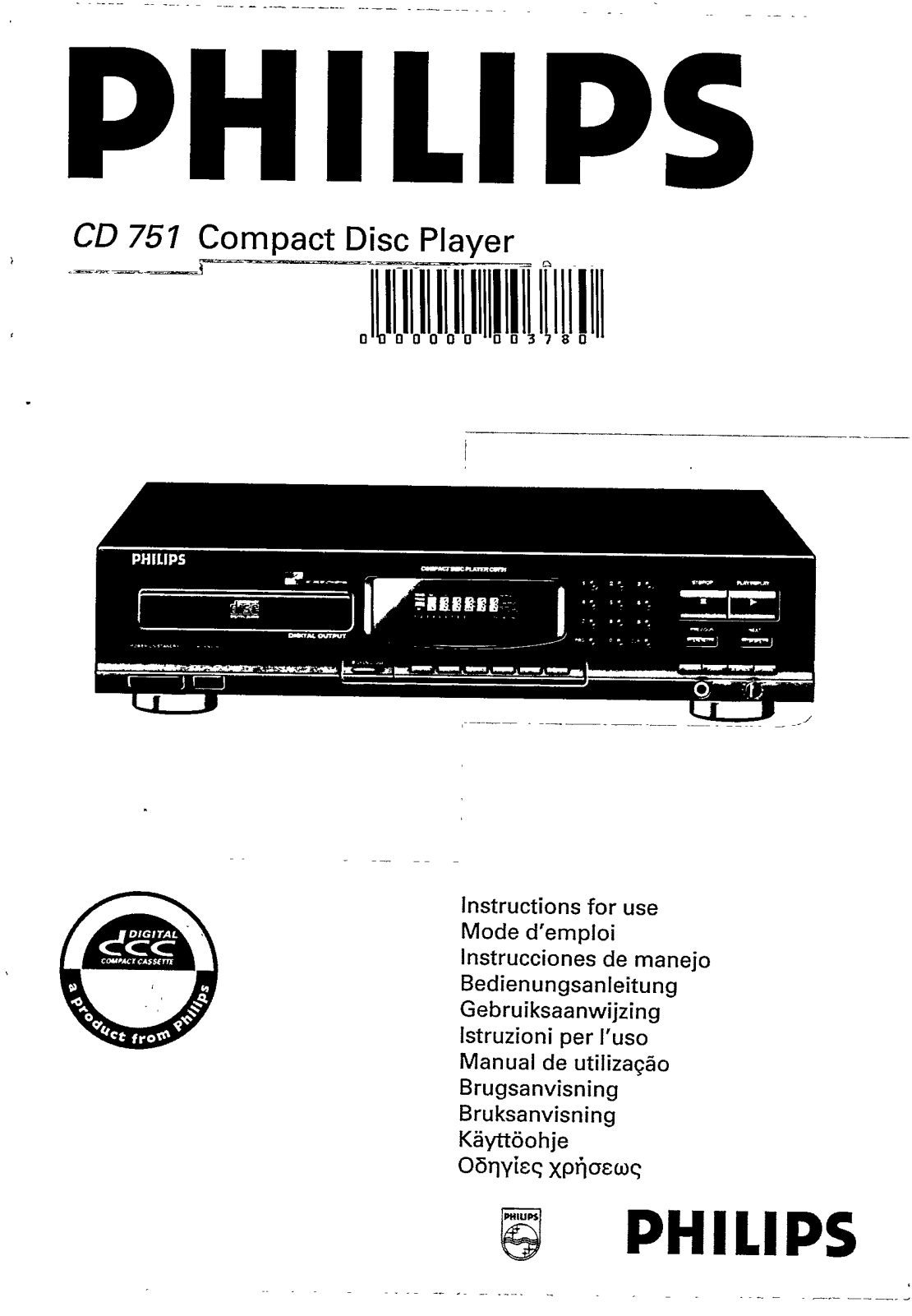 Philips CD751/00 User Manual