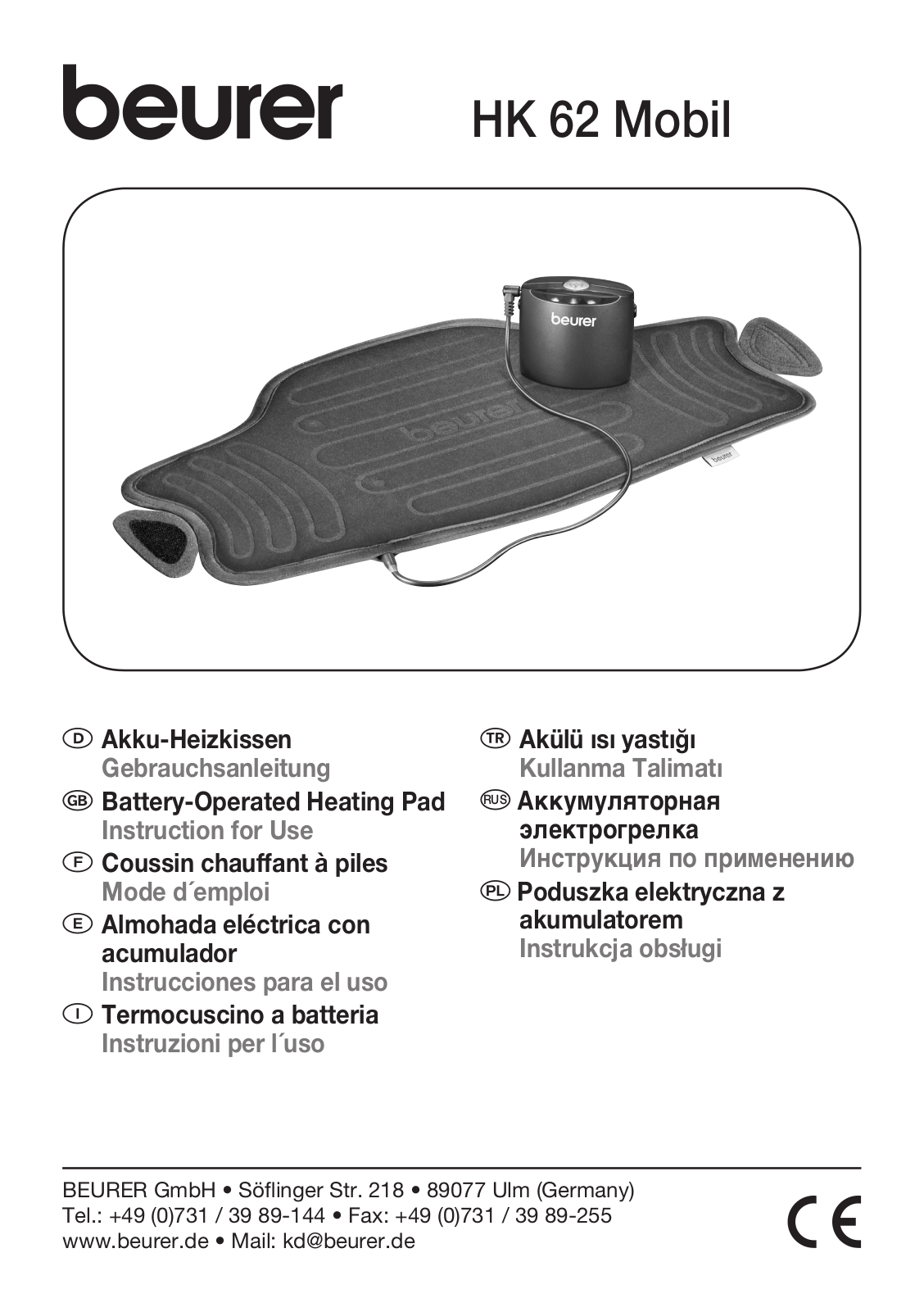 Beurer HK 62 Mobil User guide