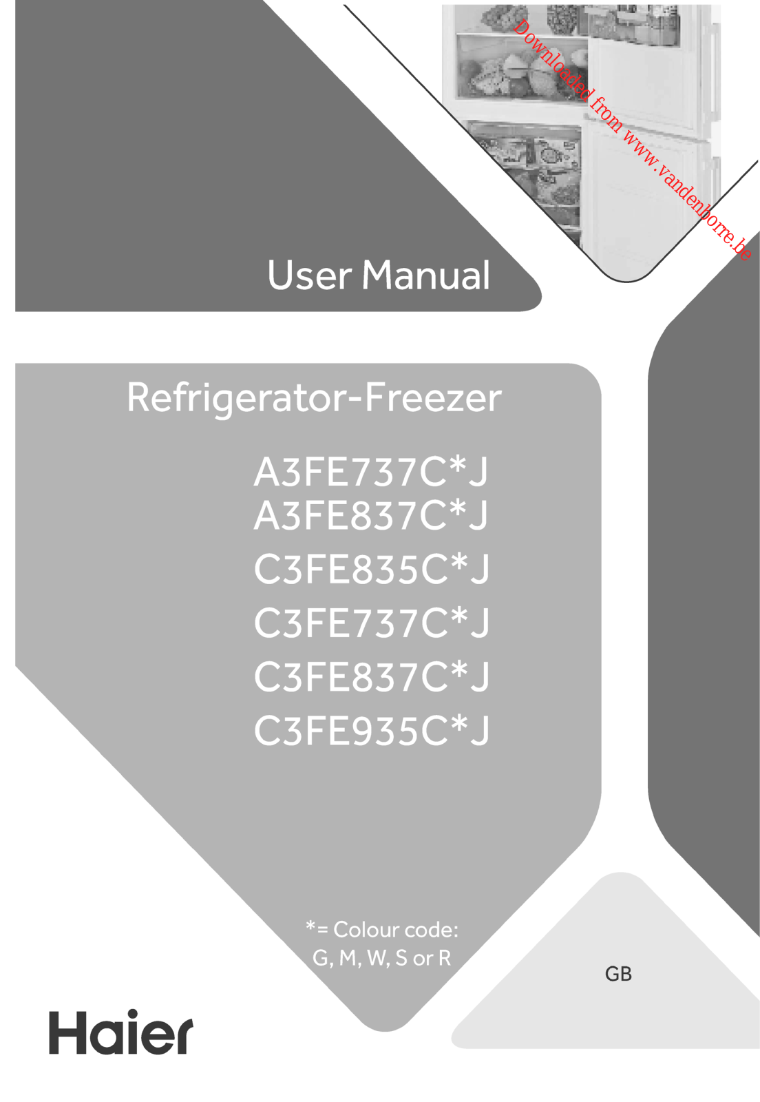 HAIER A3FE837CMJ User Manual