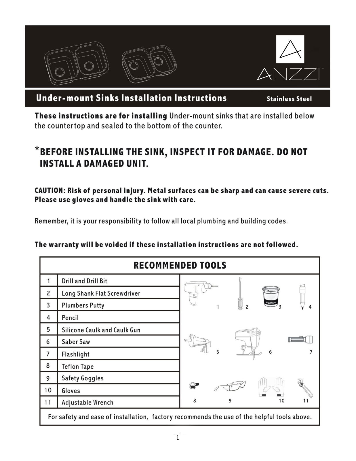 ANZZI ANZI1086 Installation & Assembly - ManualMachine.com
