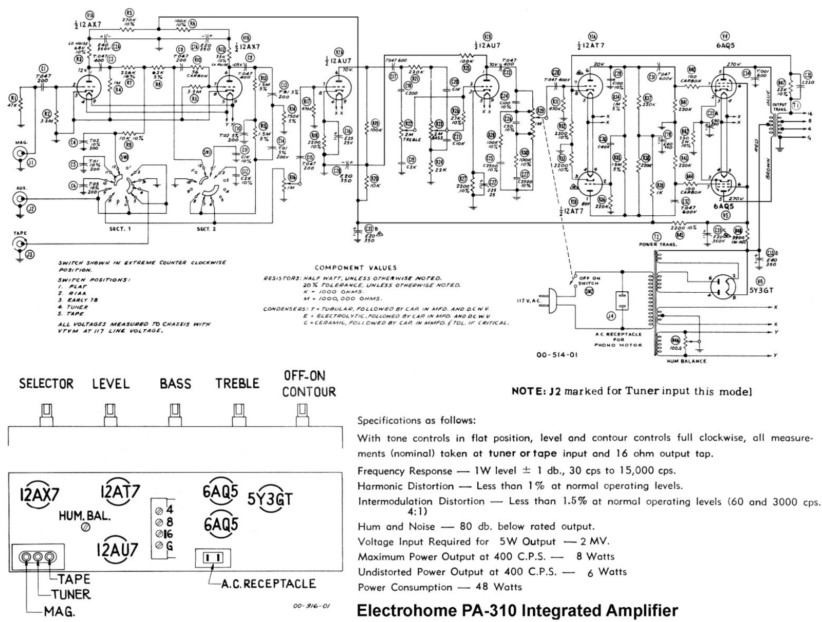 Electro-Harmonix PA-310 Schematic