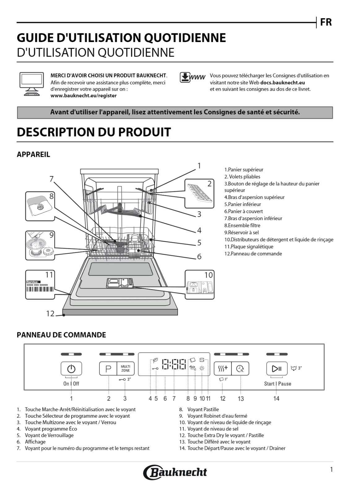 Bauknecht BUC 3C32 X Instructions  Manual