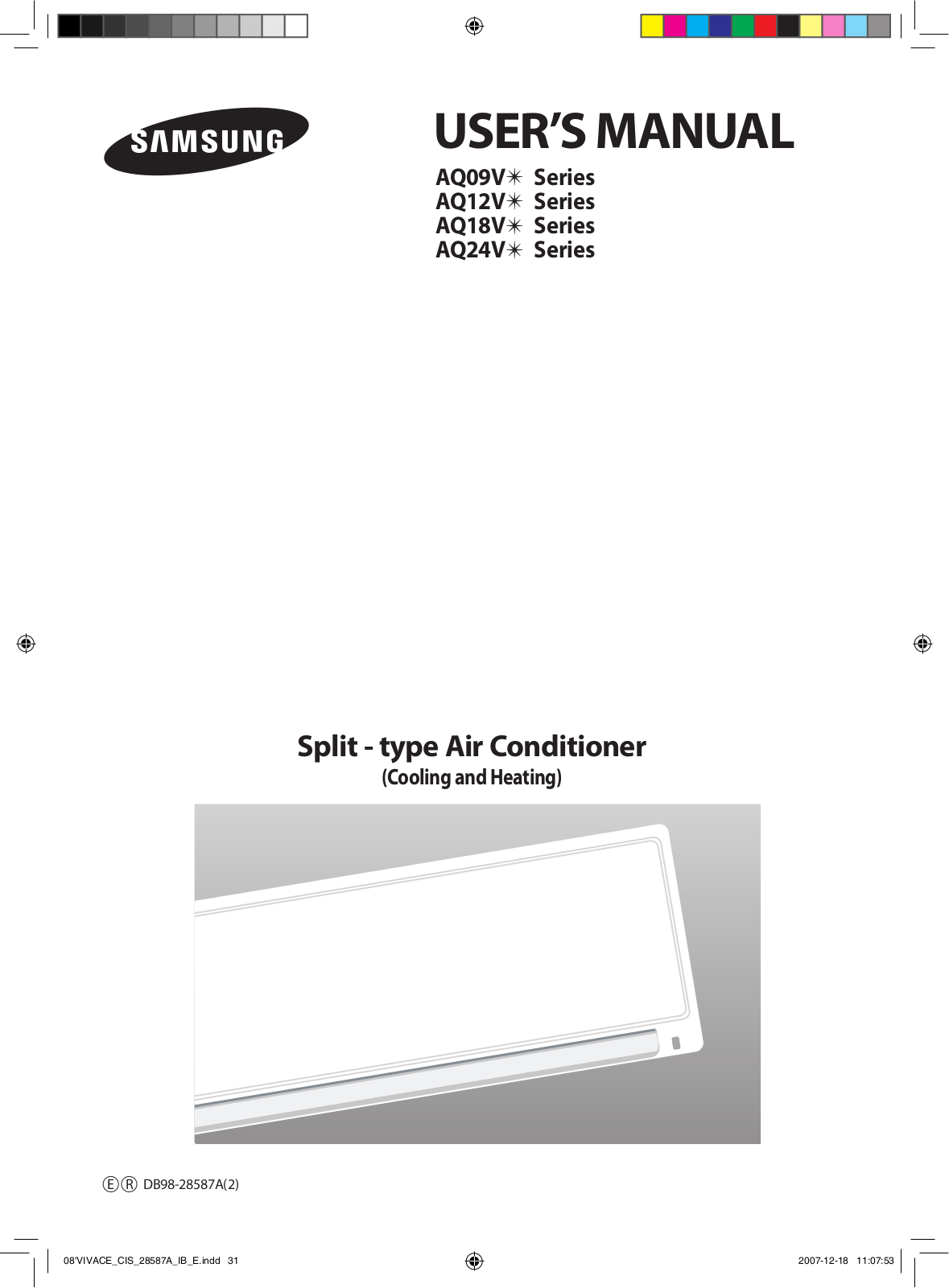 Samsung AQ18VWCX, AQ24VBCN, AQ24VWCX, AQ24VWCN, AQ18VWCN User Manual