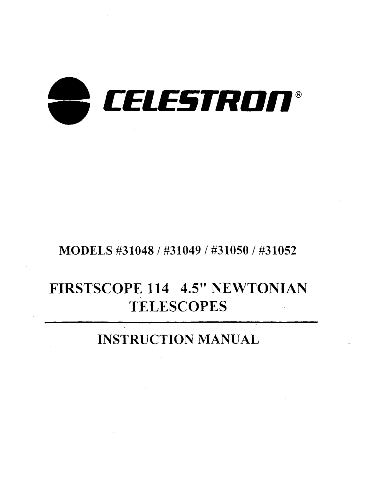 Celestron 31050, 31049, 31052, 31048 User Manual
