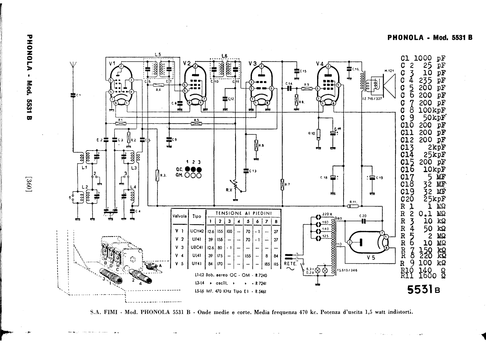 Phonola 5531b schematic - ManualMachine.com