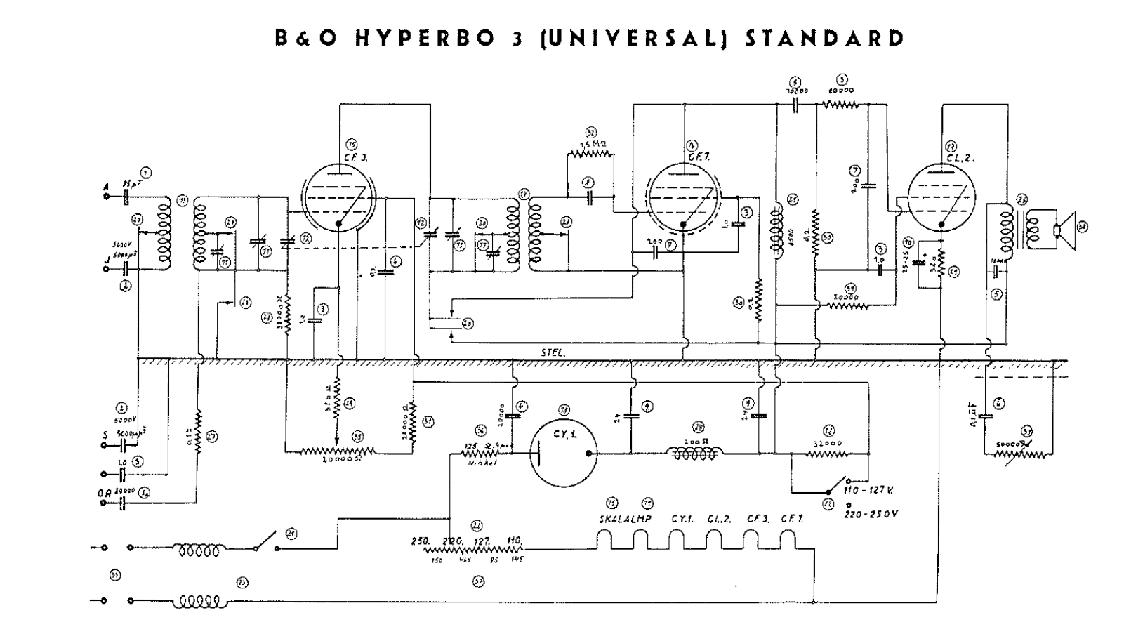 Bang Olufsen Hyperbo-3-Standard Schematic