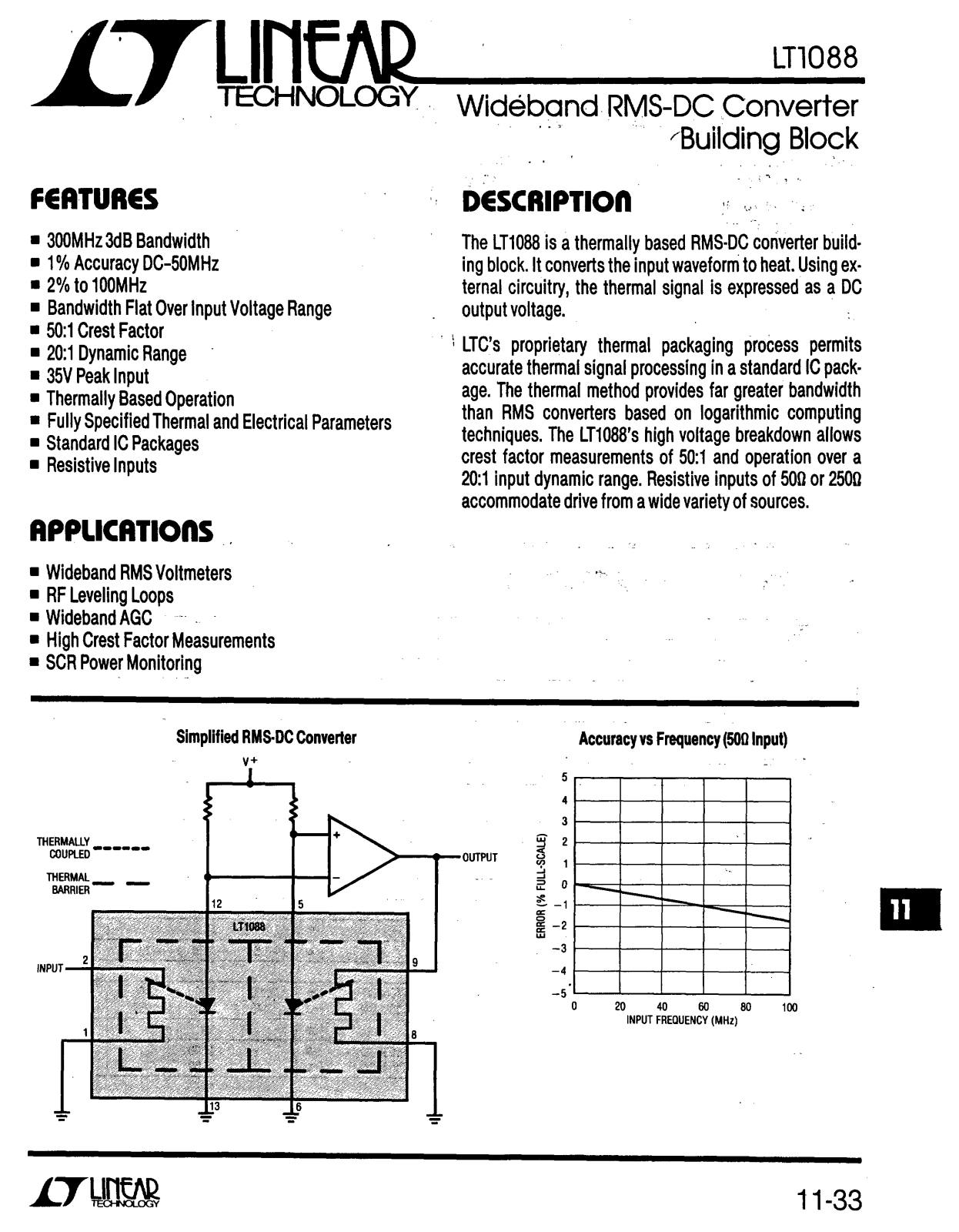 Linear Technology LT1088 Datasheet