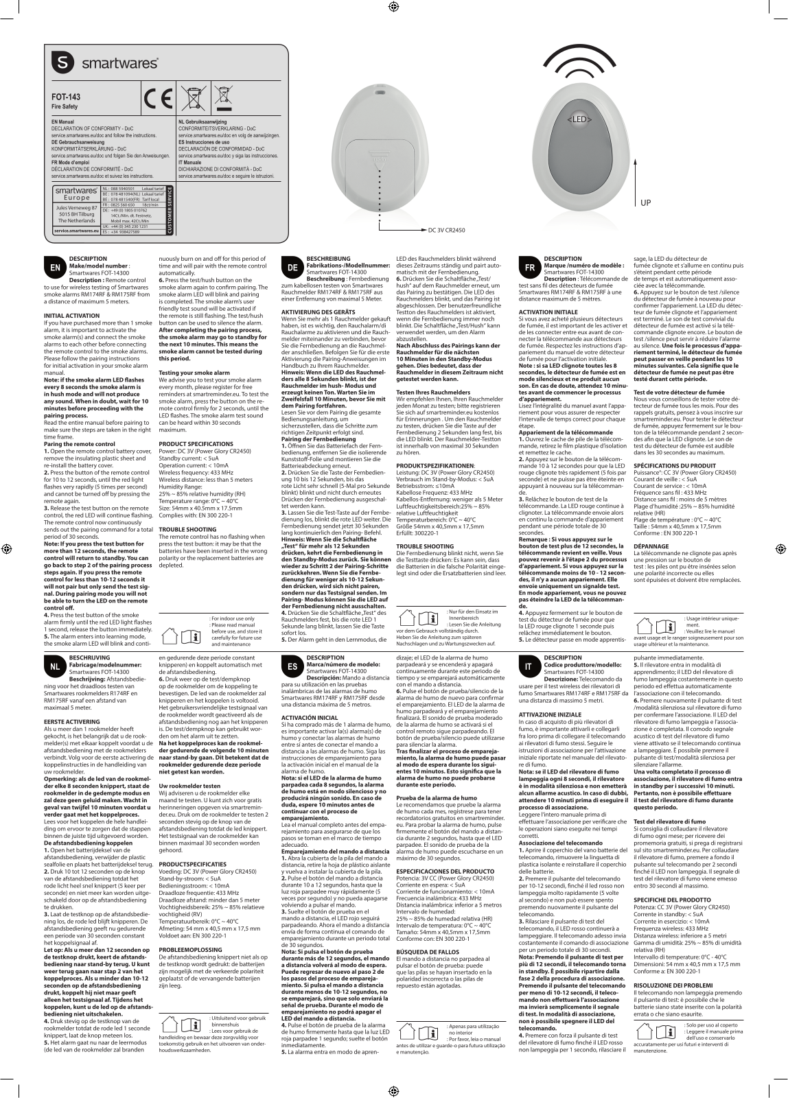 Smartwares FOT-14300 User Manual