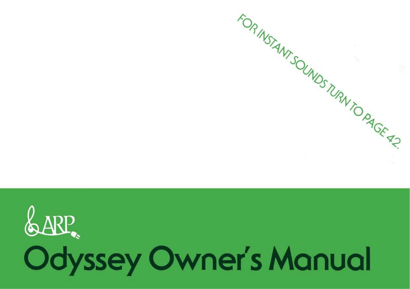 ARP Odissey Owner’s Manual