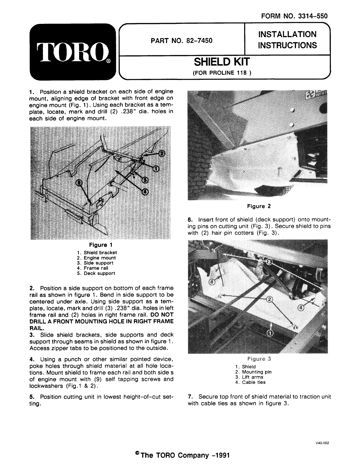 Toro 82-7450 Operator's Manual