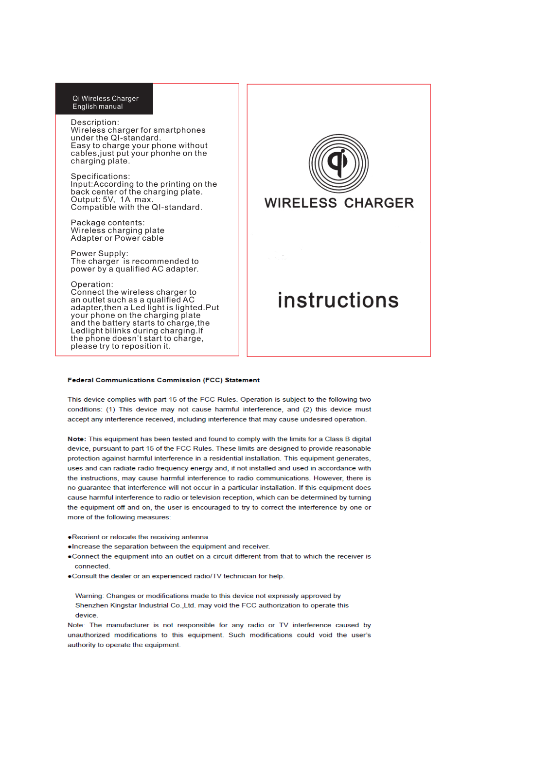 Kingstar KS BE05 User Manual