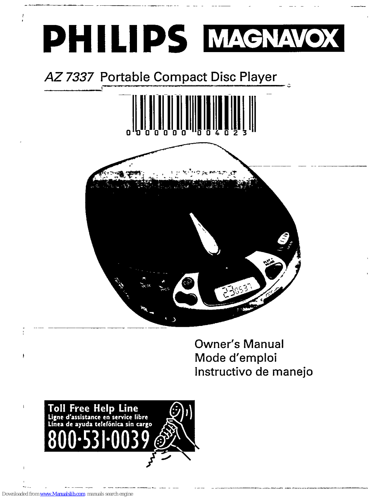 Philips AZ7337/17, Magnavox AZ 7337 Owner's Manual