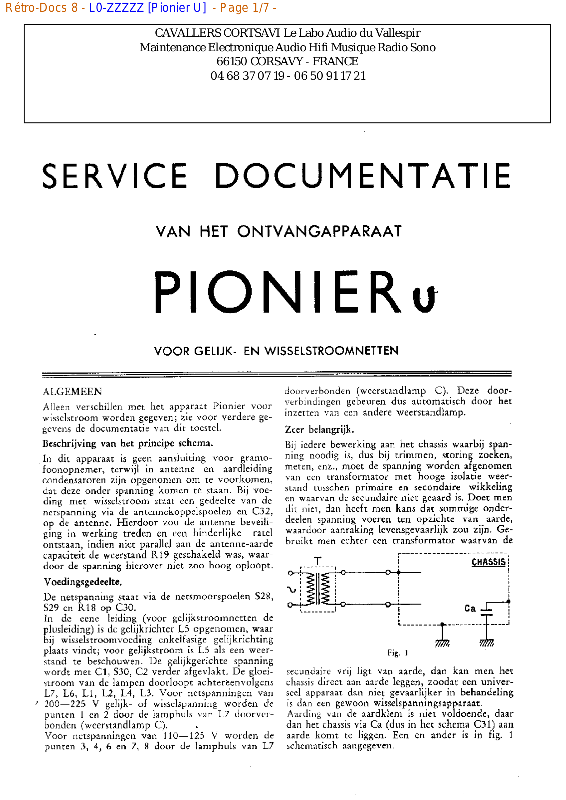 Philips pionier u Datasheet - ManualMachine.com