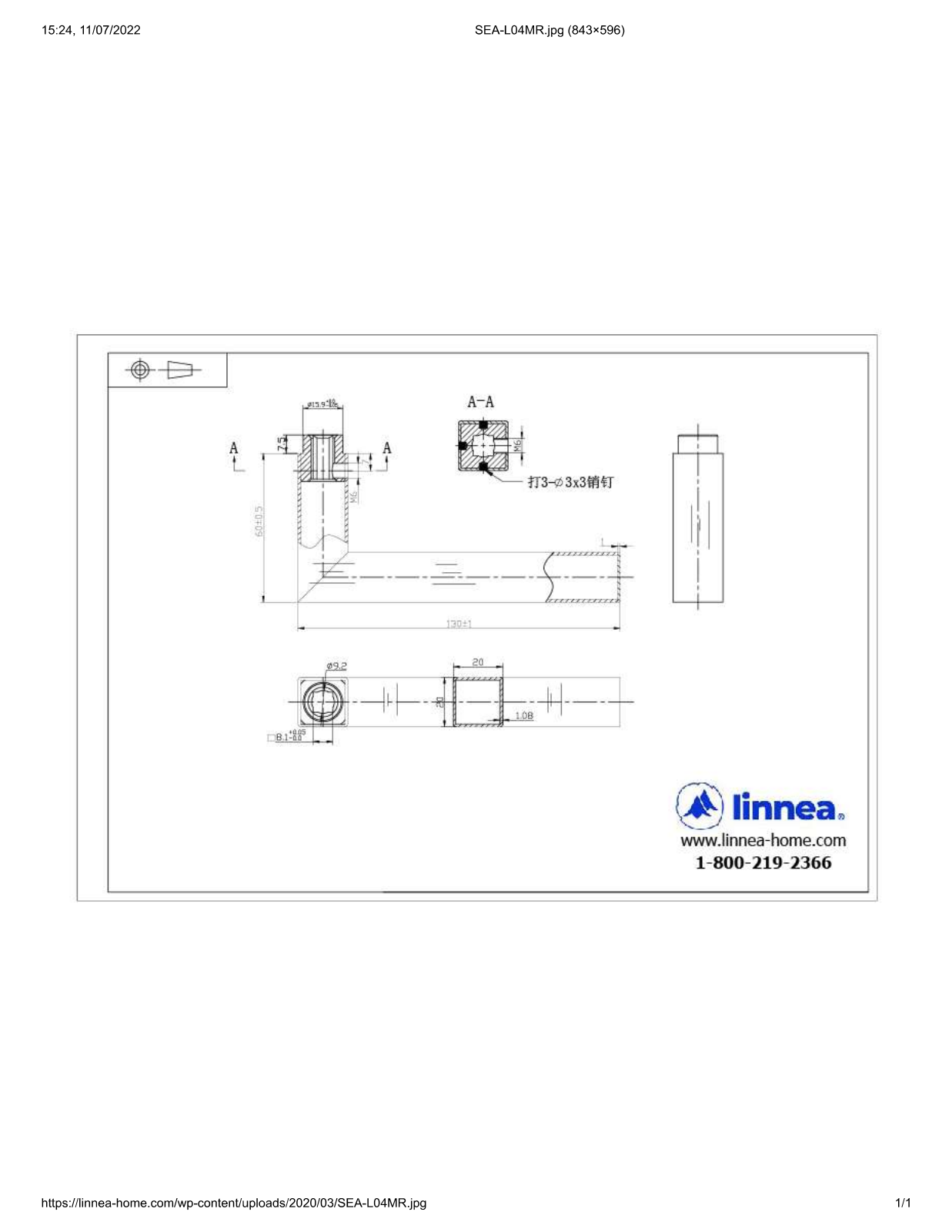 Linnea LNNE8151 Dimensions - ManualMachine.com
