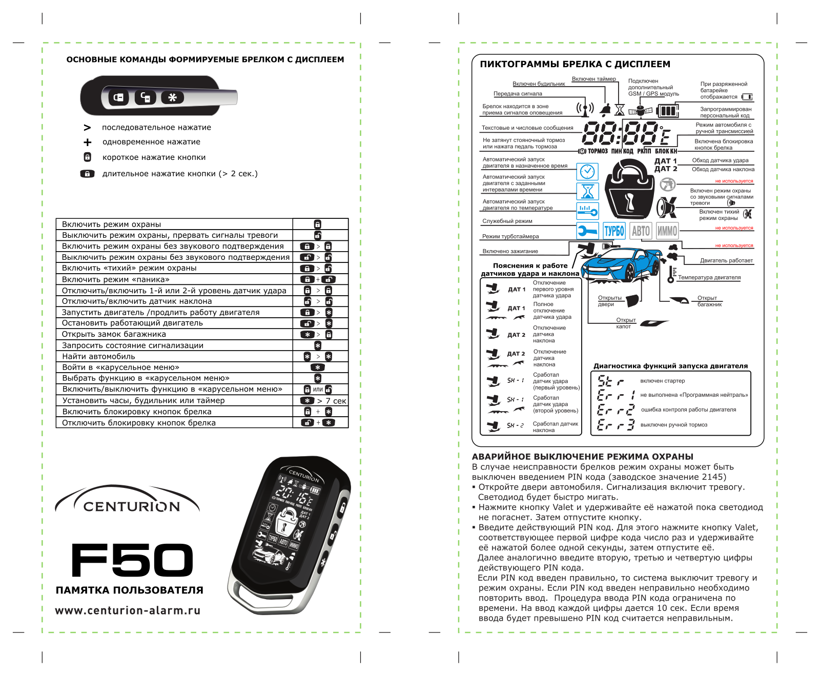 Centurion F50 User Manual