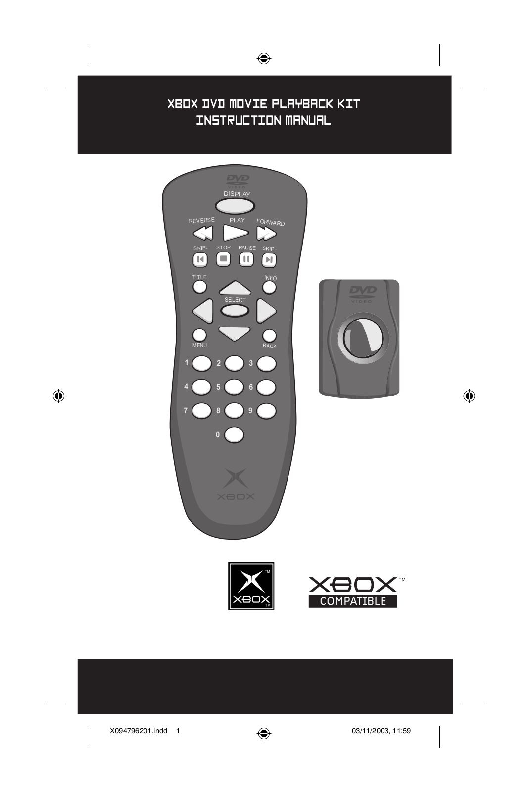 Microsoft XBOX-DVD MOVIE PLAYBACK User Manual