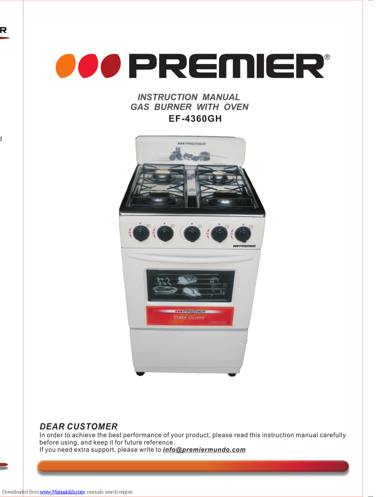 Premier EF-4360GH Instruction Manual - ManualMachine.com