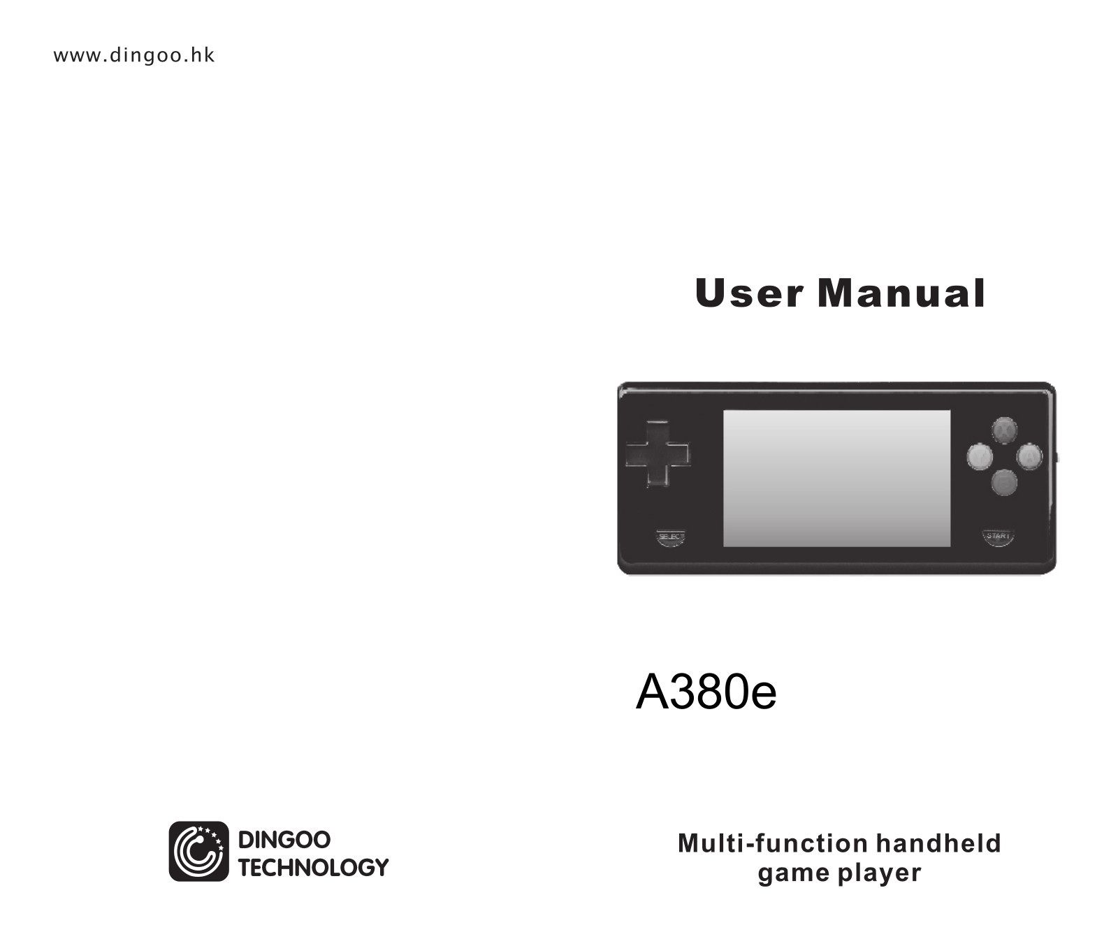 DINGOO DIGITAL TECHNOLOGY A380E User Manual