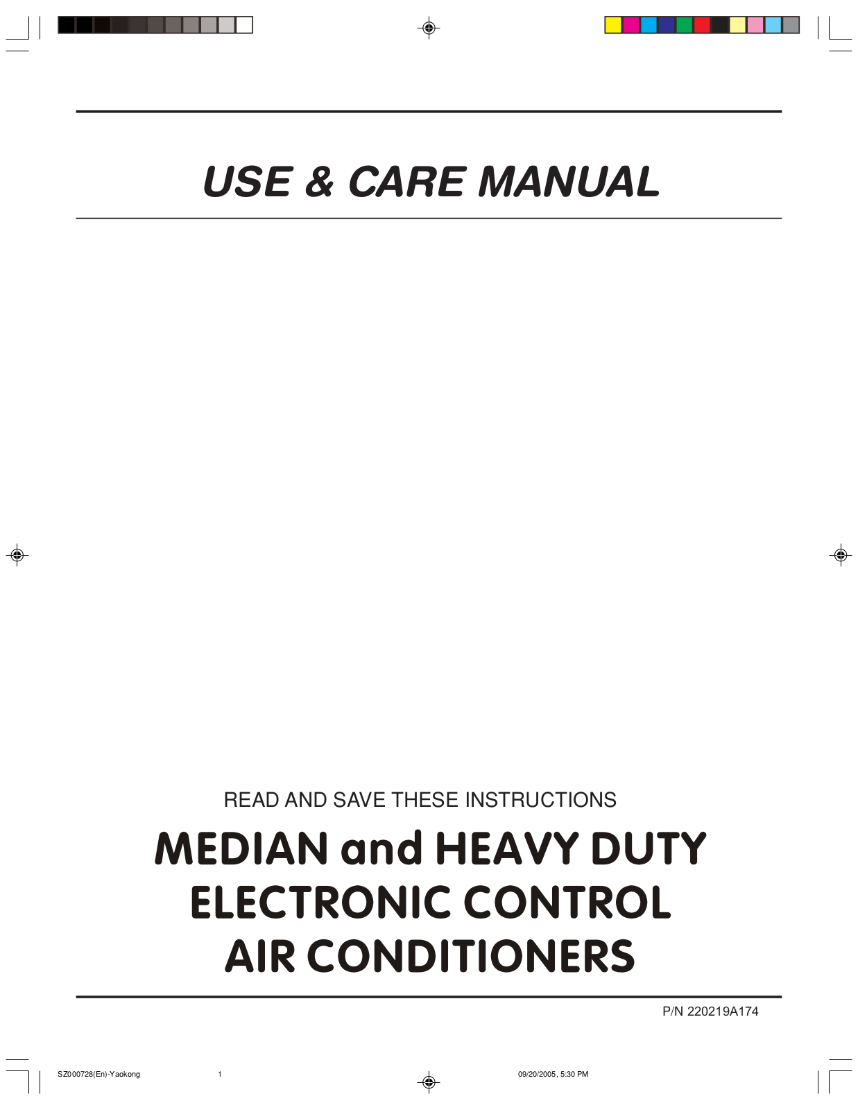 Frigidaire 220219A174 User Manual