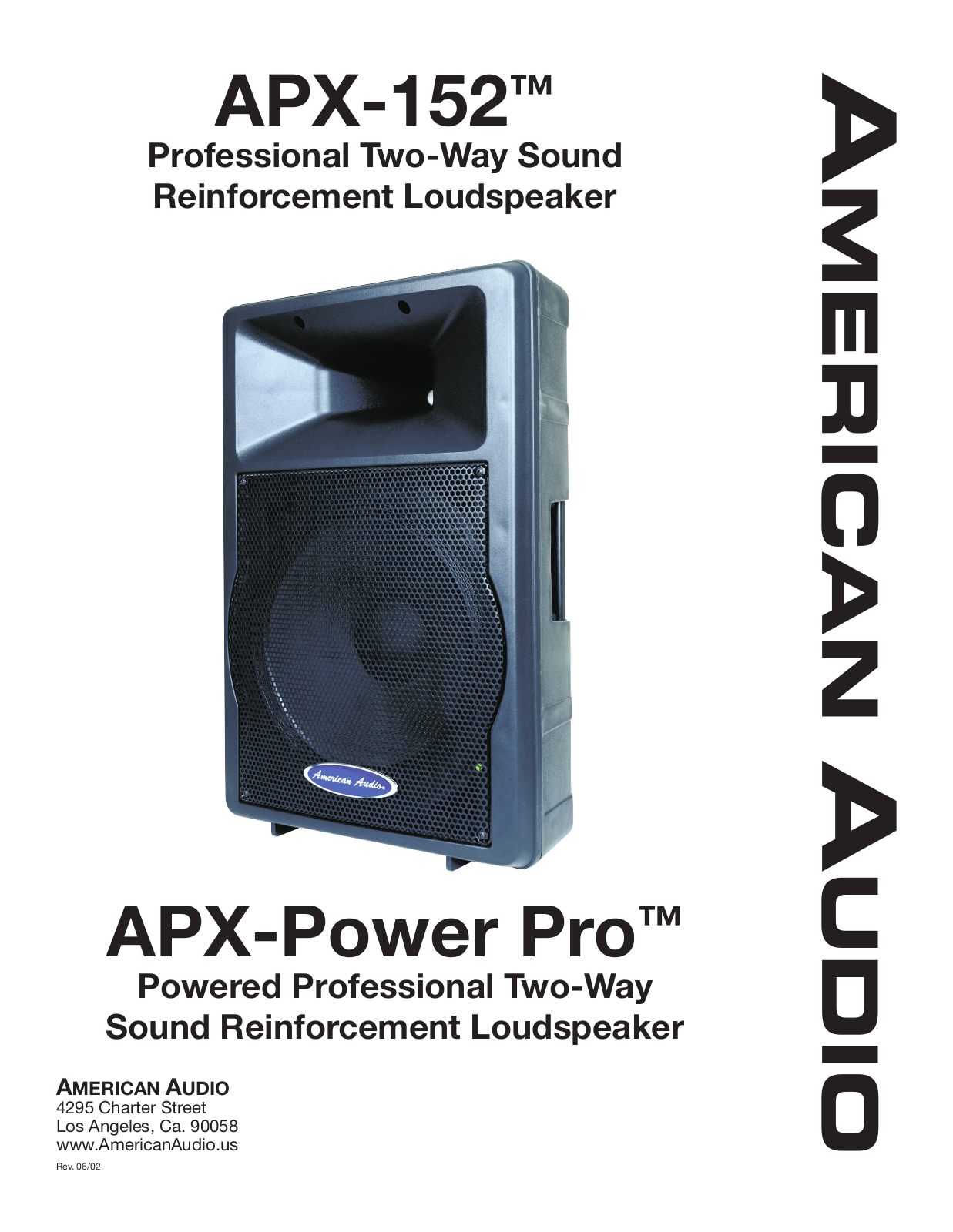 American Audio APX-POWER PRO, APX-152 Other Manual