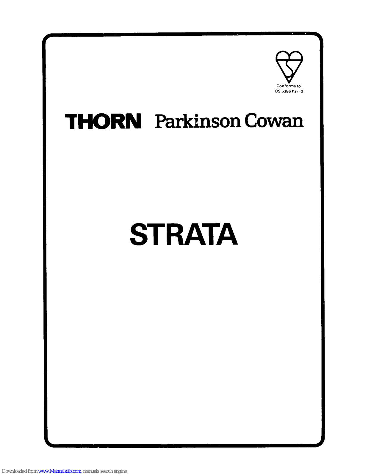 Parkinson Cowan THORN STRATA User Manual