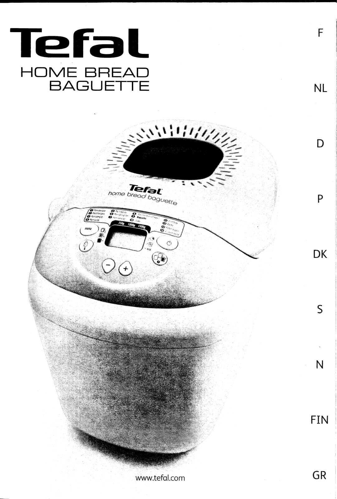 TEFAL HOME BREAD BAGUETTE User Manual