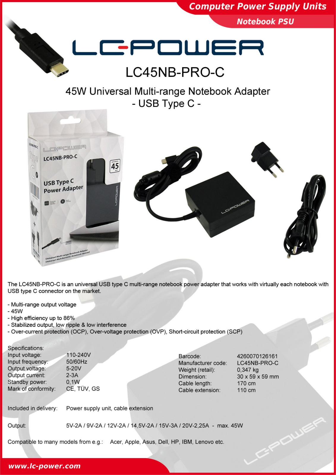 LC-Power LC45NB-PRO-C User Manual