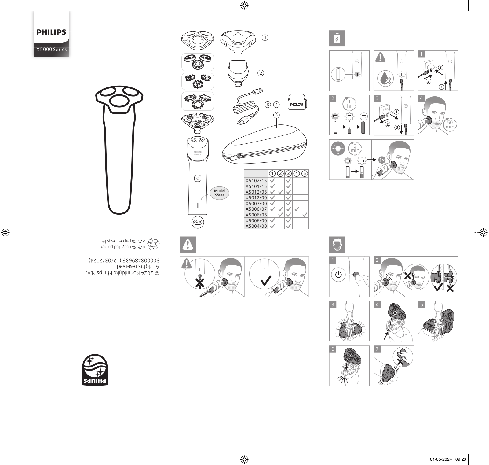 PHILIPS X5102/15, X5101/15, X5012/05, X5012/00, X5007/00 User guide - ManualMachine.com